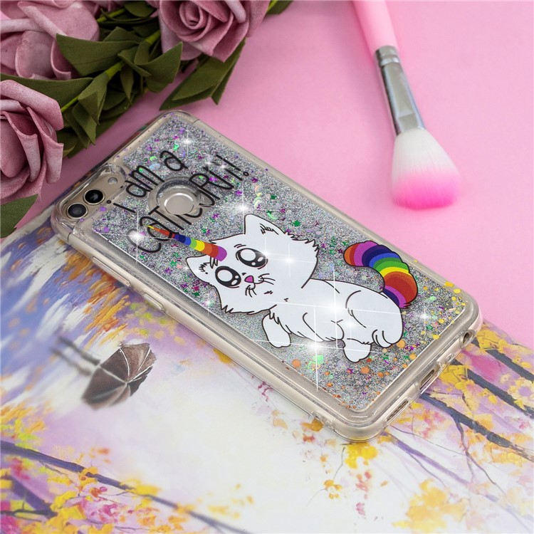 Prägemuster Quicksand TPU-Rückendeckel Für Huawei P Smart (2017) / 7S Genießen - Ich Bin Ein Caticorn-6