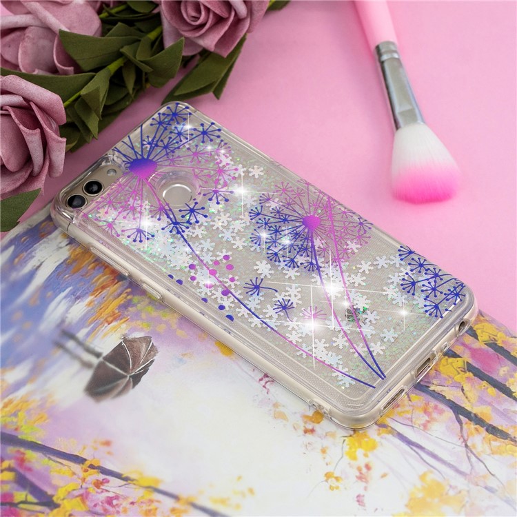 Embossing Pattern Quicksand TPU Soft Shell for Huawei P Smart (2017) / Enjoy 7S - Dandelions-6