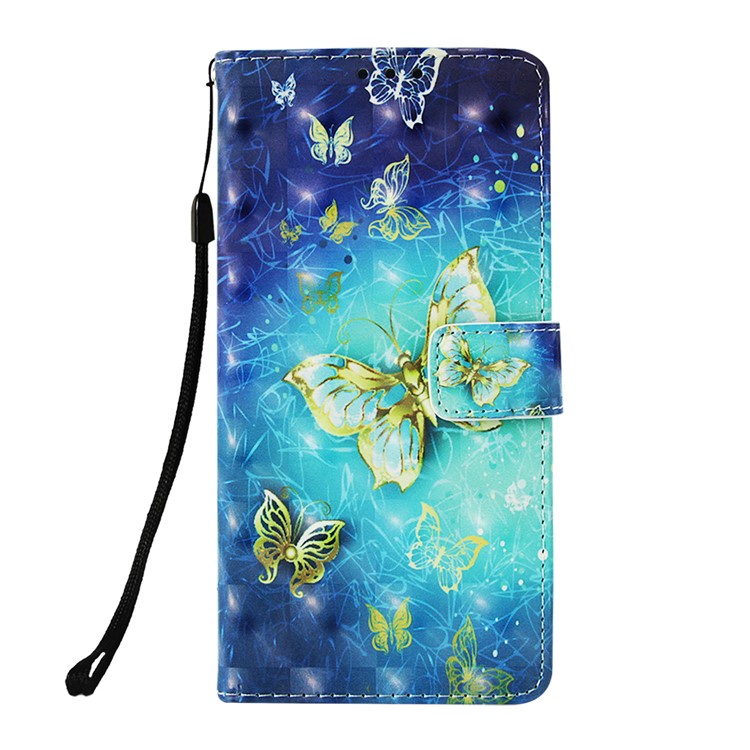 Light Spot Decor Pattern Printing PU Leather Case for Huawei Mate 20 - Butterflies-2