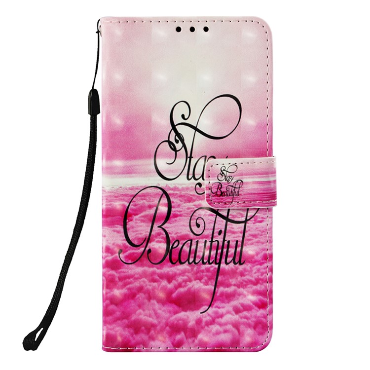 Light Spot Decor Pattern Printing PU Leather Protection Cover with Lanyard for Huawei Mate 20 - Stay Beautiful-2