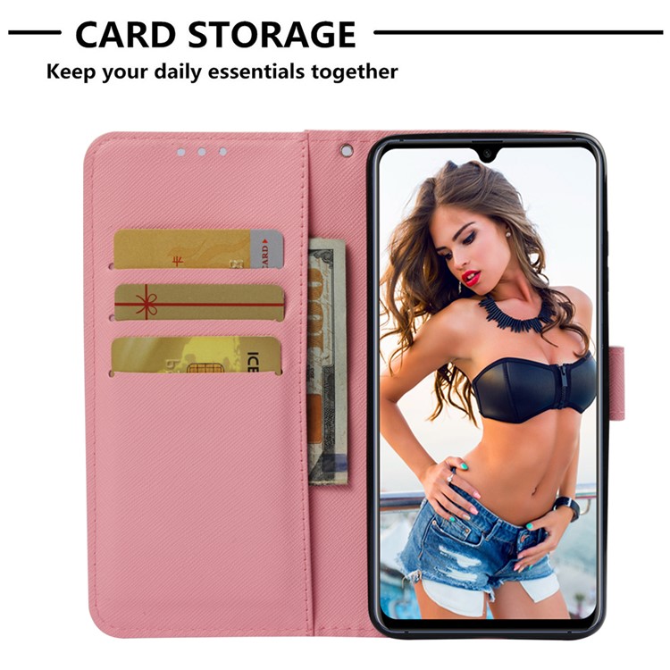 Light Spot Decor Pattern Printing PU Leather Protection Shell with Stand for Huawei Mate 20 - Never Stop Dreaming-6