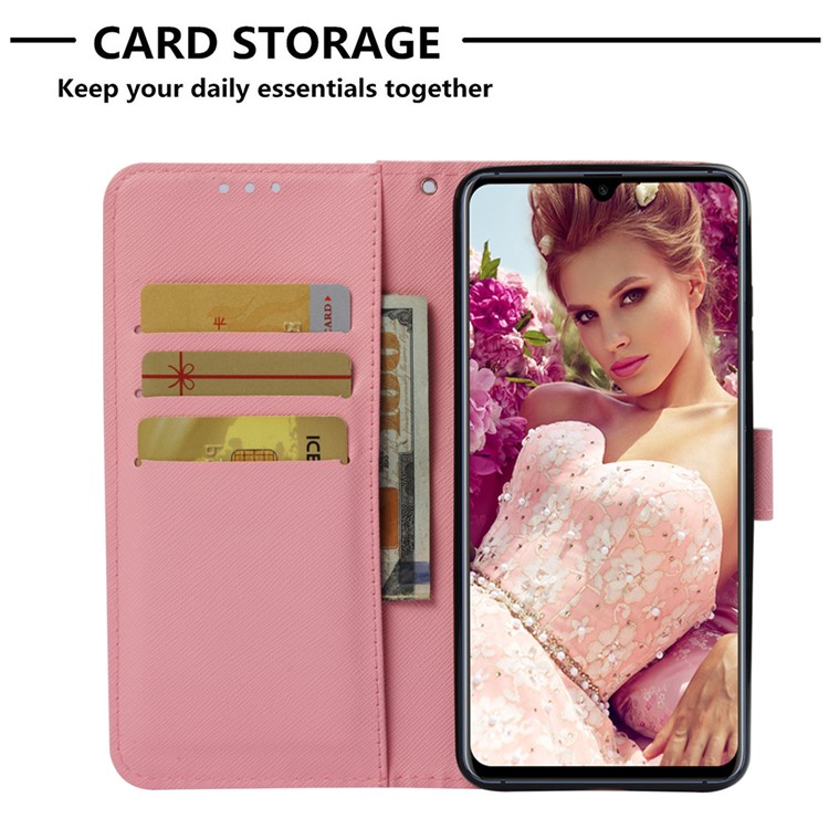 Light Spot Decor Pattern Printing PU Leather Protection Case with Wallet for Huawei Mate 20 - Butterfly and Flower-6