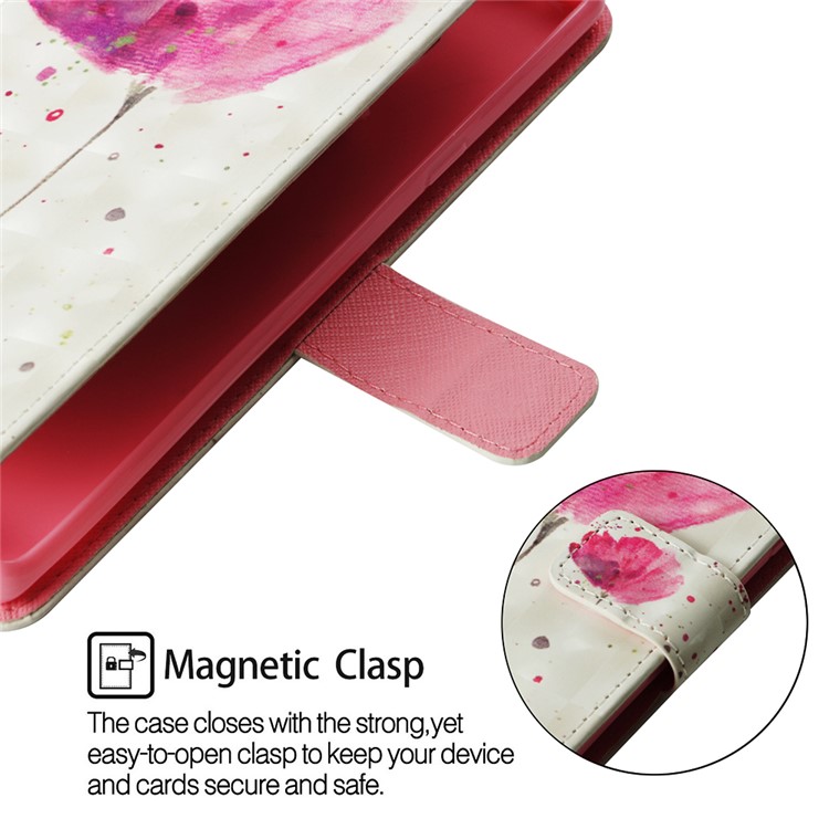 Pattern Printing PU Leather Card Holder Phone Casing for Huawei Mate 20 - Flower-5