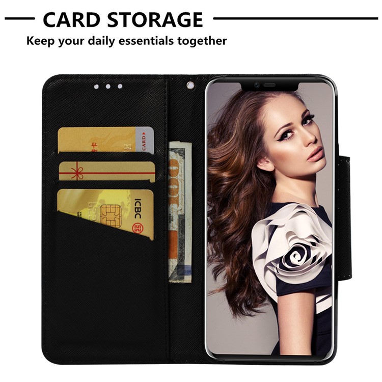 Pattern Printing PU Leather Phone Case with 3 Card Slots for Huawei Mate 20 Pro - Cute Pandas-8