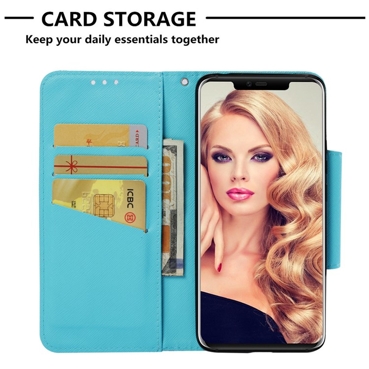 Pattern Printing PU Leather Magnetic Wallet Phone Cover for Huawei Mate 20 Pro - Eiffel Tower-8