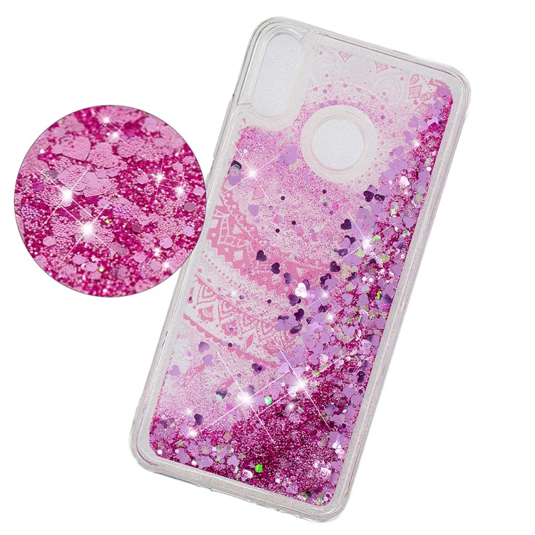 Dynamic Glitter Powder Sequins Patterned TPU Mobile Case for Huawei Honor 8X/Honor View 10 Lite - Mandala-3