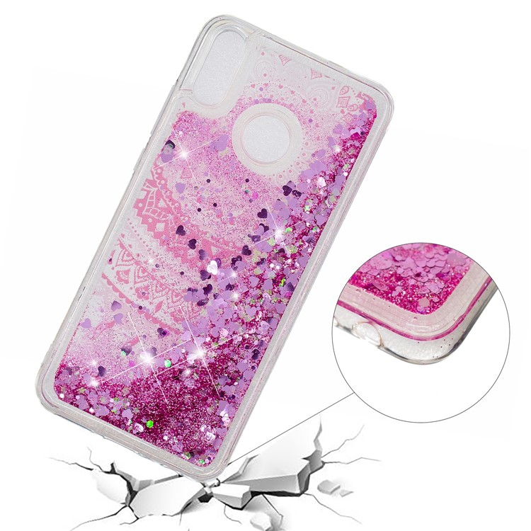 Dynamic Glitter Powder Sequins Patterned TPU Mobile Case for Huawei Honor 8X/Honor View 10 Lite - Mandala-4