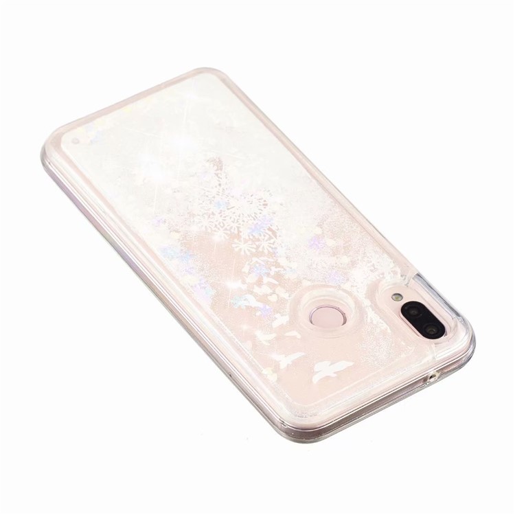 Liquid Glitter Powder Sequins Patterned TPU Cover Case for Huawei Honor 8X/Honor View 10 Lite - Birds and Dandelion-5