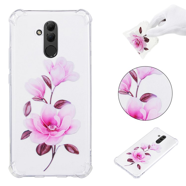 Anti-drop Patterned TPU Cell Phone Cover for Huawei Mate 20 Lite - Vivid Flower-1