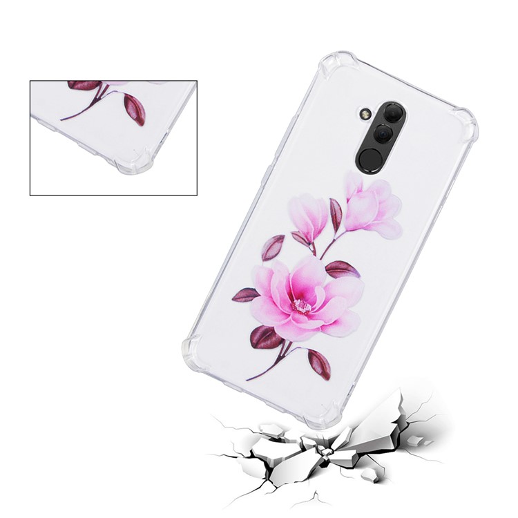Anti-drop Patterned TPU Cell Phone Cover for Huawei Mate 20 Lite - Vivid Flower-3