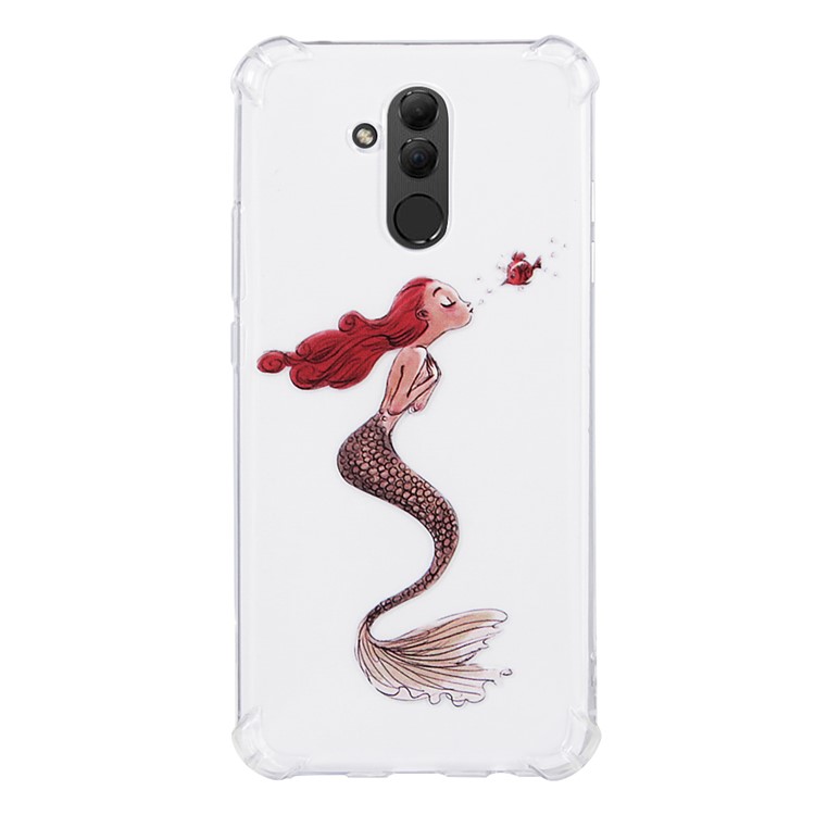 Anti-drop Patterned TPU Gel Mobile Shell for Huawei Mate 20 Lite - Mermaid-2