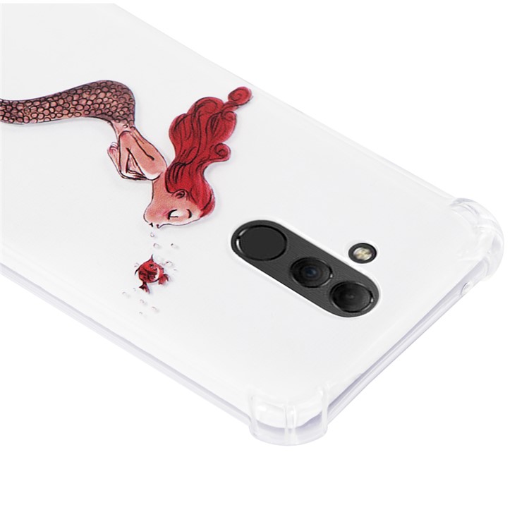 Anti-drop Patterned TPU Gel Mobile Shell for Huawei Mate 20 Lite - Mermaid-4