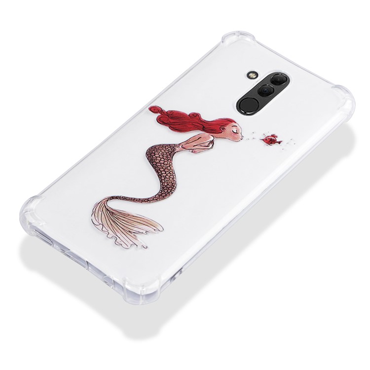 Anti-drop Patterned TPU Gel Mobile Shell for Huawei Mate 20 Lite - Mermaid-5
