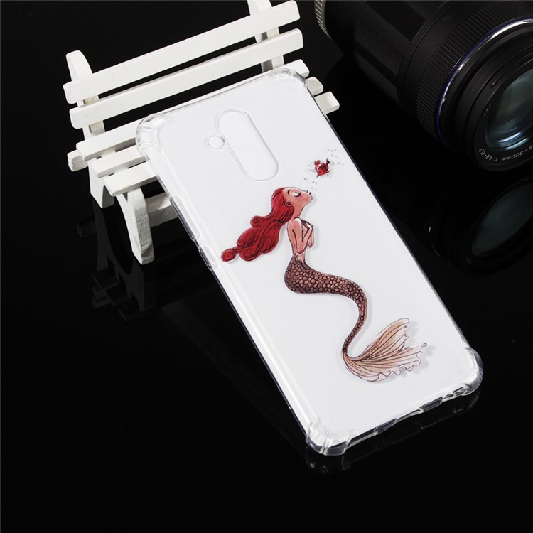 Anti-drop Patterned TPU Gel Mobile Shell for Huawei Mate 20 Lite - Mermaid-6