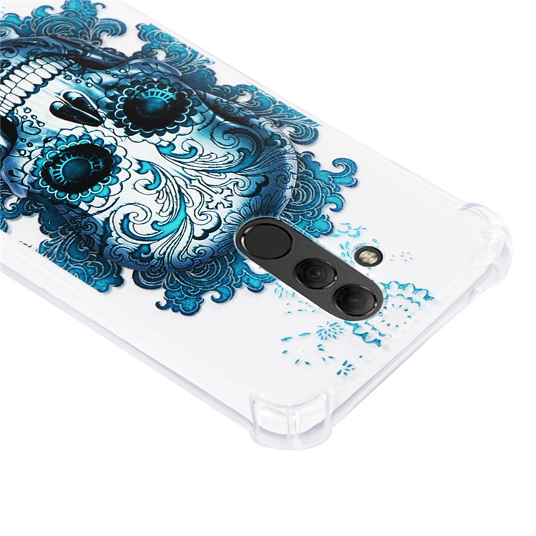 Anti-drop Patterned TPU Gel Case Mobile Accessory for Huawei Mate 20 Lite - Sugar Skull-4