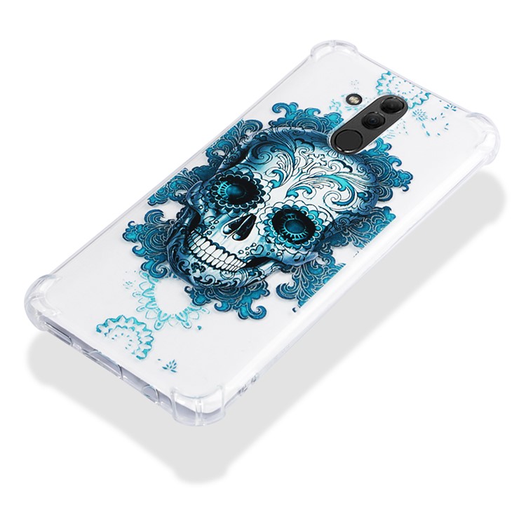 Anti-drop Patterned TPU Gel Case Mobile Accessory for Huawei Mate 20 Lite - Sugar Skull-5