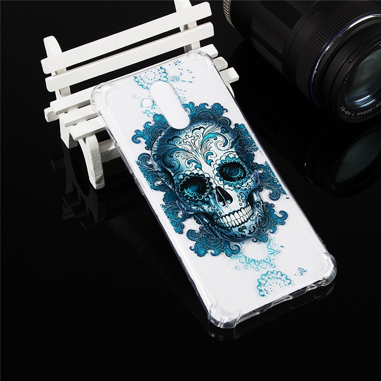 Anti-drop Patterned TPU Gel Case Mobile Accessory for Huawei Mate 20 Lite - Sugar Skull-6