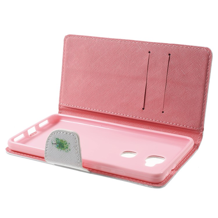Leather Wallet Stand Case for Huawei Honor 5X - Birds and Cage-5