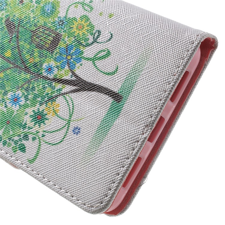 Leather Wallet Stand Case for Huawei Honor 5X - Birds and Cage-8