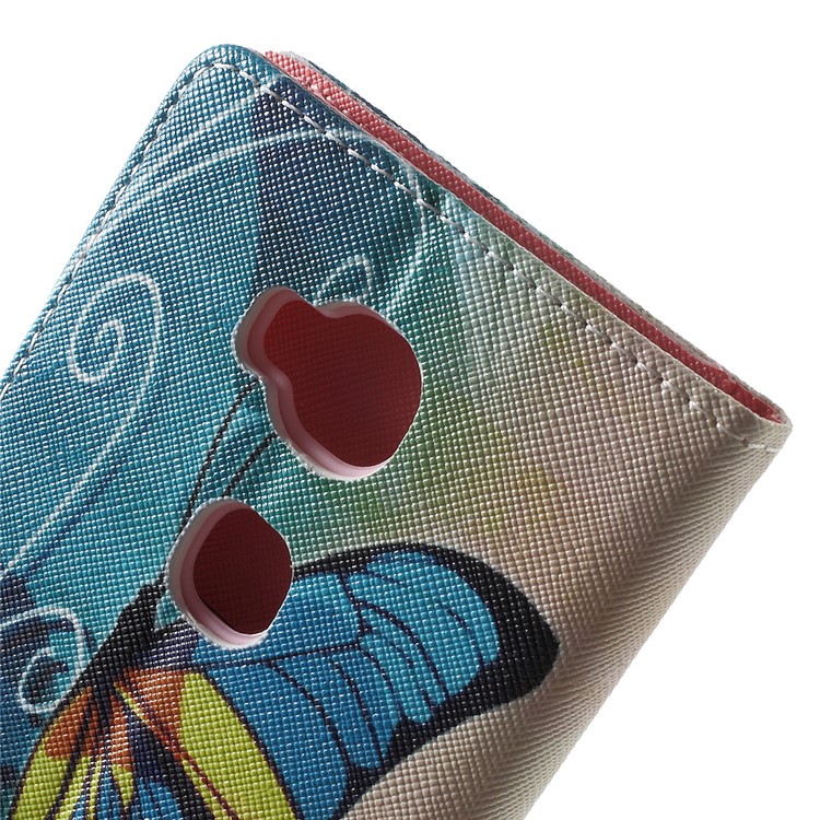 Leather Wallet Stand Case for Huawei Honor 5X - Blue Butterfly-6