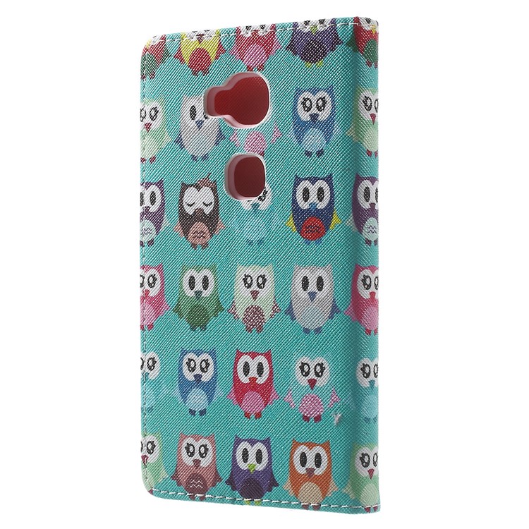 Leather Wallet Stand Phone Shell for Huawei Honor 5X - Multiple Owls-2