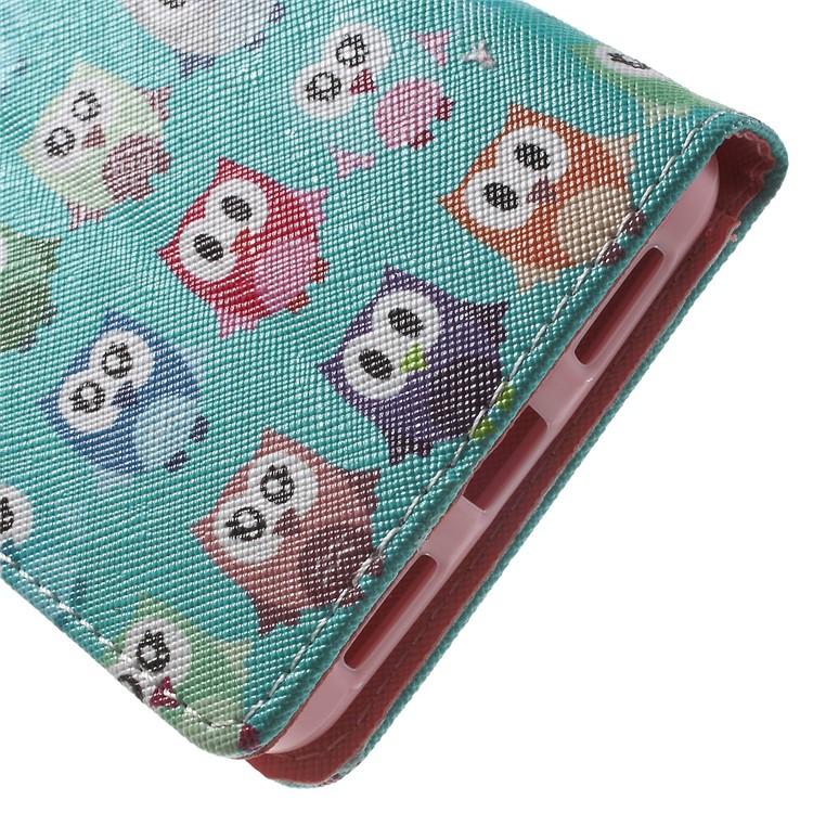 Leather Wallet Stand Phone Shell for Huawei Honor 5X - Multiple Owls-8