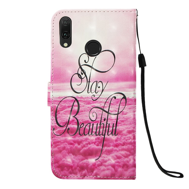 Light Spot Decor Pattern Leather Phone Shell for Huawei Y9 (2019) / Enjoy 9 Plus (China) - Stay Beautiful-3