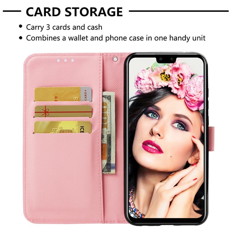 Light Spot Decor Pattern Leather Phone Shell for Huawei Y9 (2019) / Enjoy 9 Plus (China) - Stay Beautiful-5