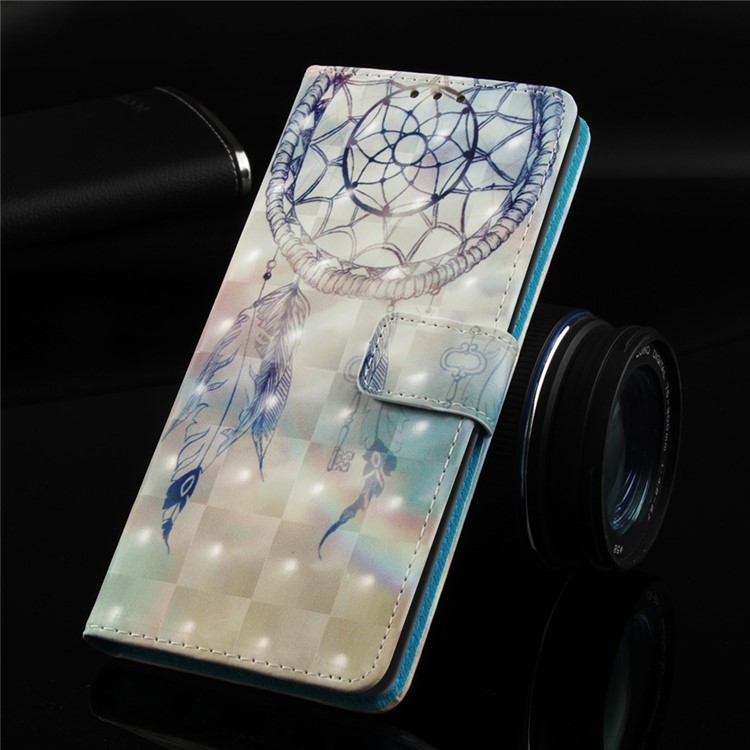 Light Spot Decor Pattern Leather Cover for Huawei Y9 (2019) / Enjoy 9 Plus (China) - Feather Dream Catcher-8