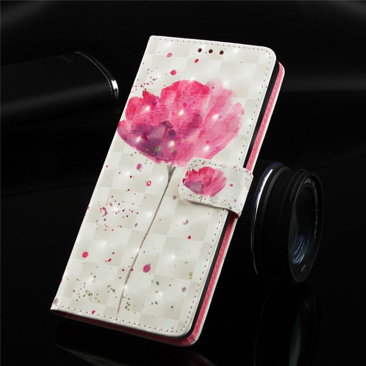 Light Spot Decor Pattern Leather Flip Casing for Huawei Y9 (2019) / Enjoy 9 Plus (China) - Vivid Flower-8