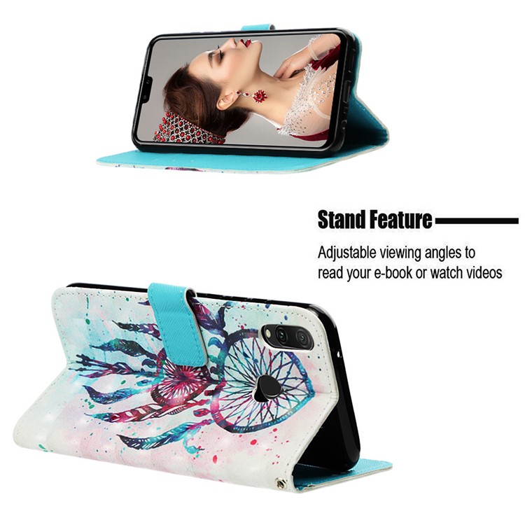 Light Spot Decor Pattern Leather Flip Cover for Huawei Y9 (2019) / Enjoy 9 Plus (China) - Dream Catcher-4