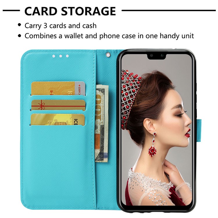 Light Spot Decor Pattern Leather Flip Cover for Huawei Y9 (2019) / Enjoy 9 Plus (China) - Dream Catcher-5