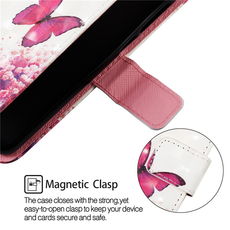 Light Spot Decor Pattern Leather Cell Phone Shell for Huawei Y9 (2019) / Enjoy 9 Plus (China) - Butterfly and Flower-3