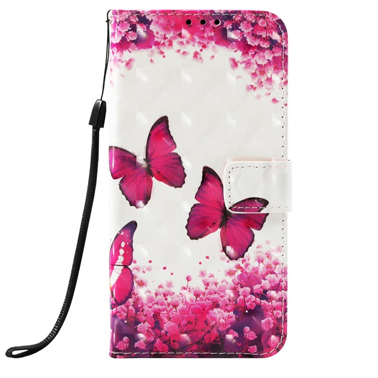 Light Spot Decor Pattern Leather Cell Phone Shell for Huawei Y9 (2019) / Enjoy 9 Plus (China) - Butterfly and Flower-8