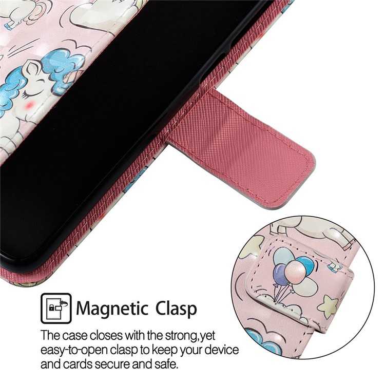 Light Spot Decor Pattern Leather Mobile Case for Huawei Y9 (2019) / Enjoy 9 Plus (China) - Unicorn-7