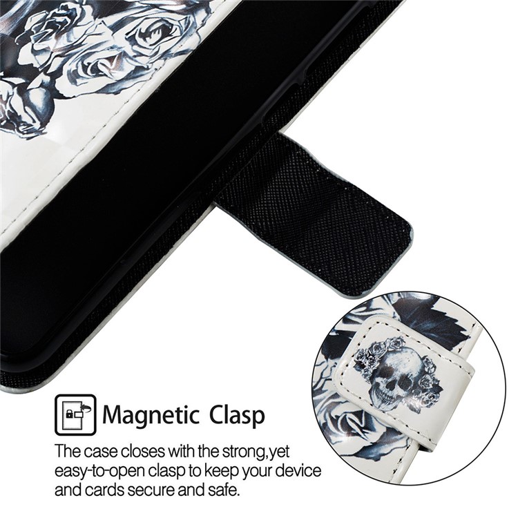 Light Spot Decor Pattern Leather Mobile Phone Cover for Huawei Y9 (2019) / Enjoy 9 Plus (China) - Cool Skull-7