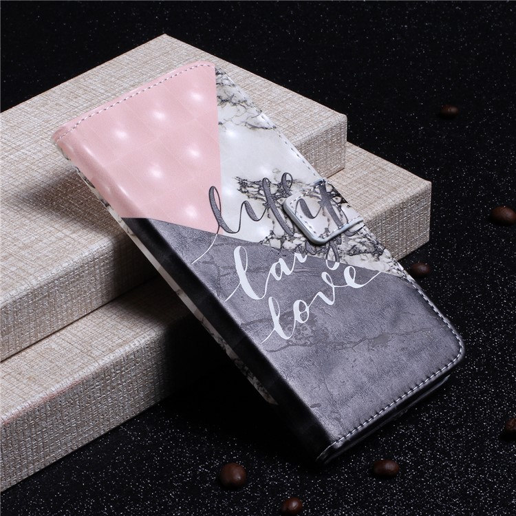 Embossing Pattern PU Leather Protective Casing for Huawei P20 Lite / Nova 3e (China) - Life Laugh Love-7
