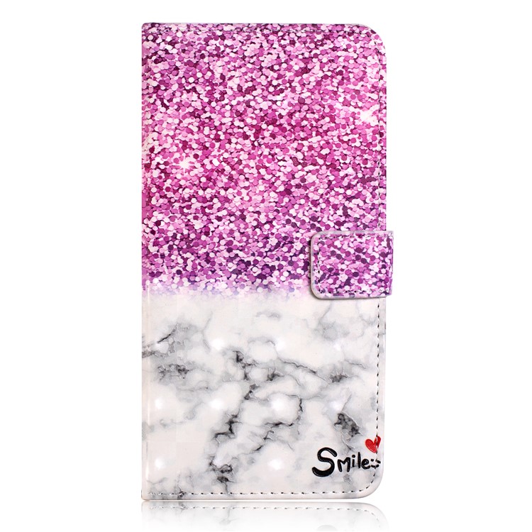 Light Spot Decor Patterned Embossed Leather Wallet Stand Case for Huawei Mate 20 Lite - Sequins-2