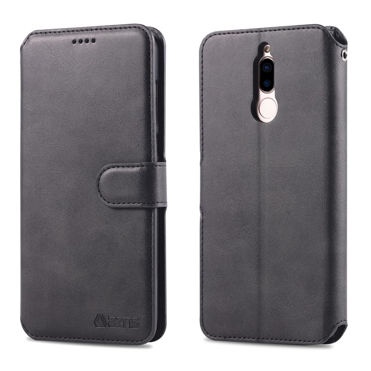AZNS Wallet Leather Stand Case for Huawei Mate 10 Lite / Maimang 6 - Black-1