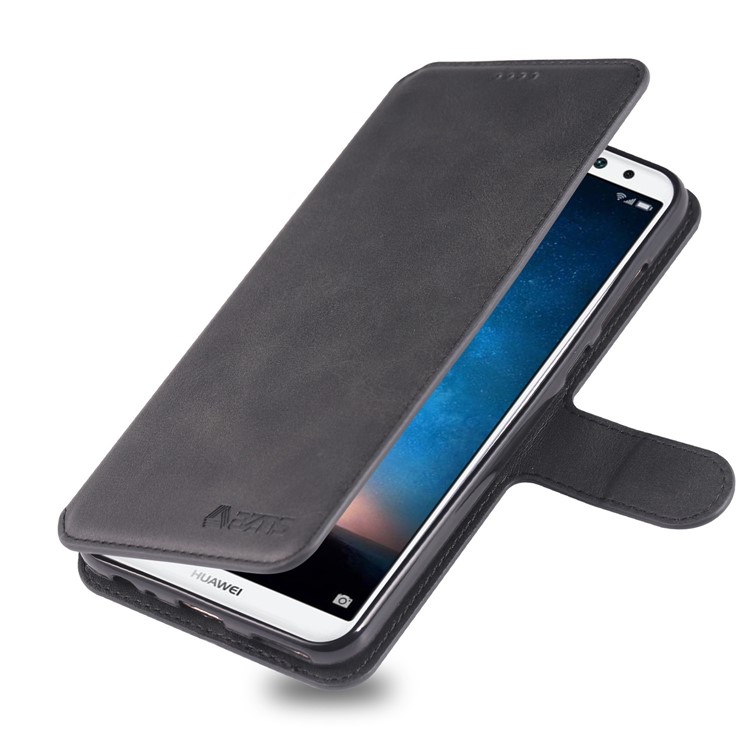 AZNS Wallet Leather Stand Case for Huawei Mate 10 Lite / Maimang 6 - Black-7