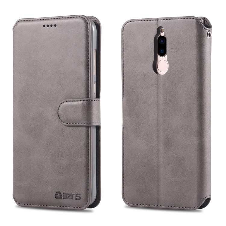 AZNS Wallet Leather Stand Cover for Huawei Mate 10 Lite / Maimang 6 - Grey-1