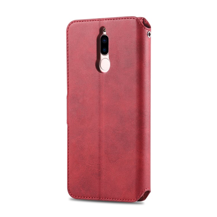 Case de Billetera de Soporte de Cuero Azns Para Huawei Mate 10 Lite / Maimang 6 - Rojo