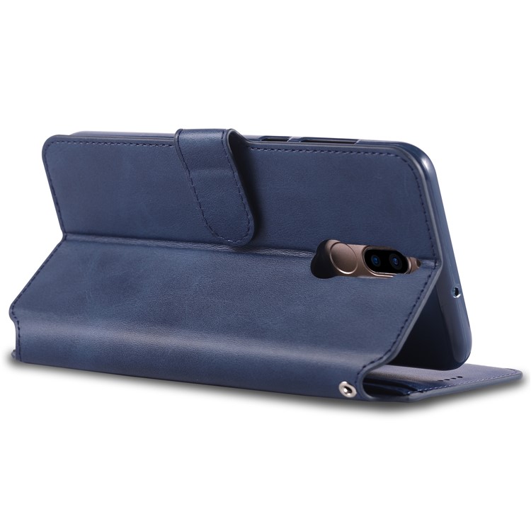 AZNS Leather Stand Cover with Card Slots for Huawei Mate 10 Lite / Maimang 6 - Blue-5
