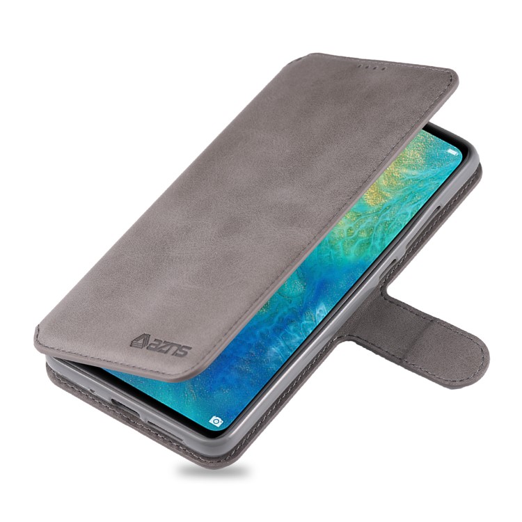 AZNS Wallet Leather Stand Cover for Huawei Mate 20 - Grey-3