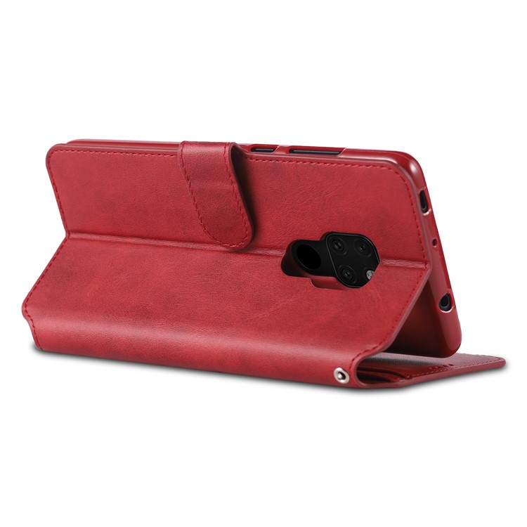 AZNS Wallet Leather Stand Phone Case for Huawei Mate 20 - Red-2