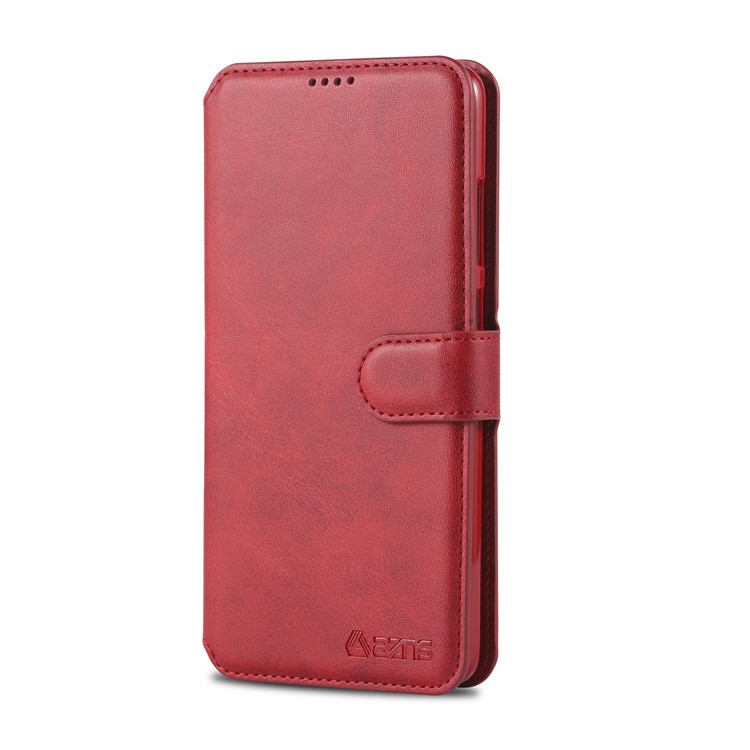 AZNS Wallet Leather Stand Phone Case for Huawei Mate 20 - Red-6