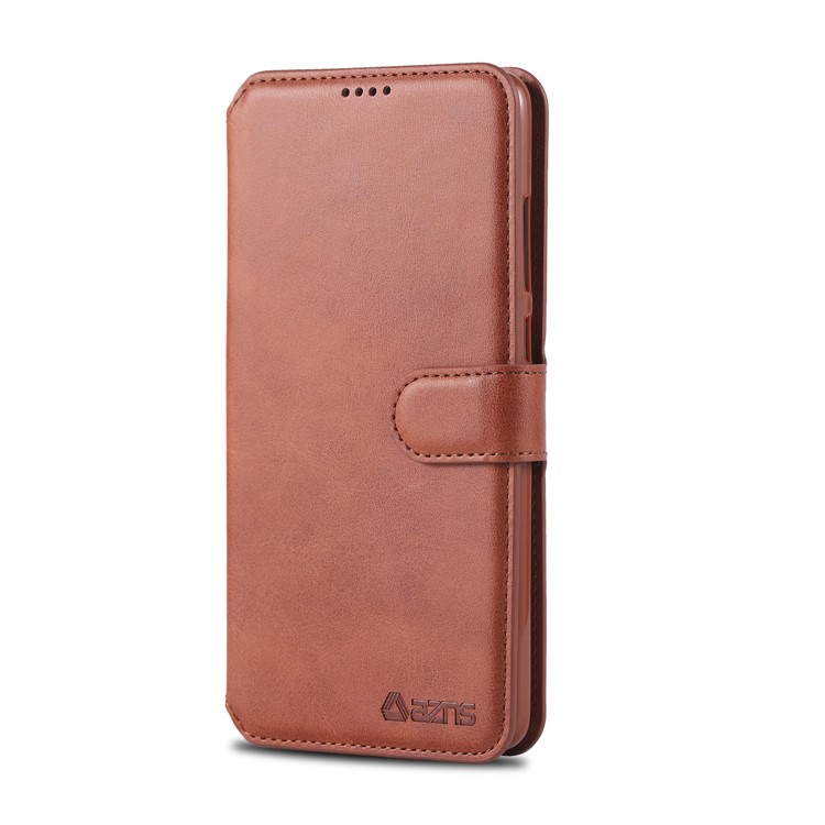 AZNS Leather Stand Case with Card Slots for Huawei Mate 20 - Brown-6