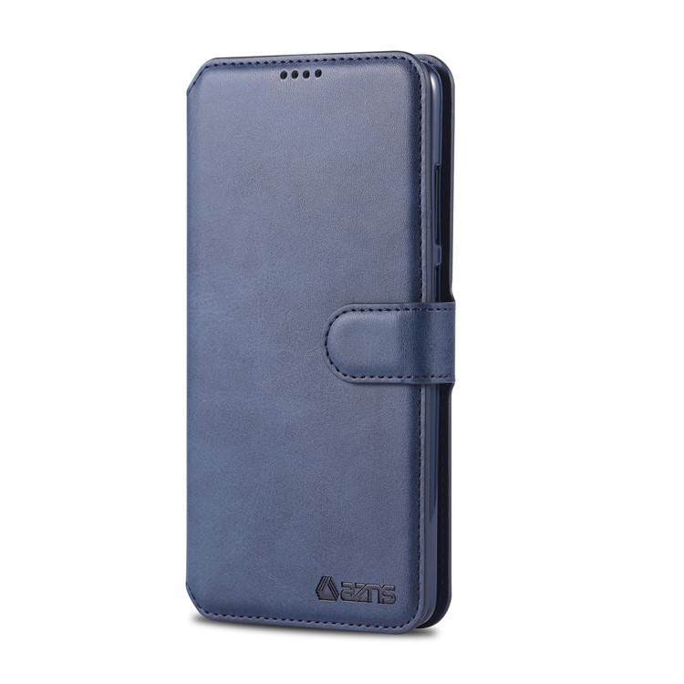 AZNS Leather Stand Cover with Card Slots for Huawei Mate 20 - Blue-6