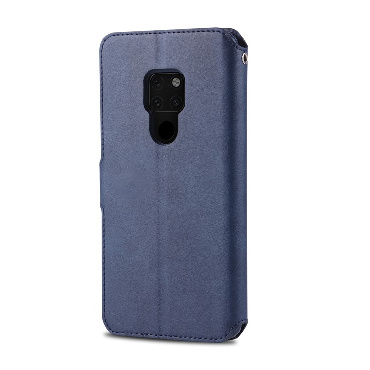 AZNS Leather Stand Cover with Card Slots for Huawei Mate 20 - Blue-7