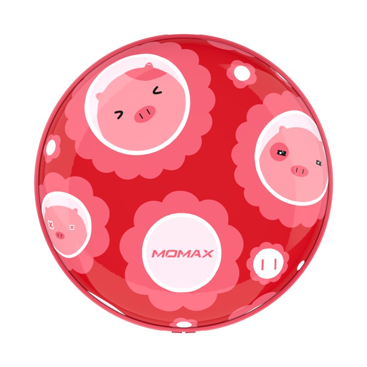 MOMAX iWarmer Pig Pattern Color Change Rechargeable 3600mAh Pocket Hand Warmer Power Bank-2